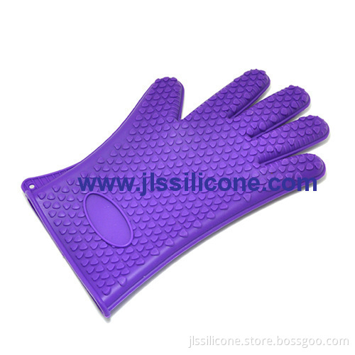 Silicone Kitchen Glove With Heart Embossment
